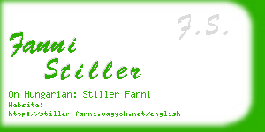 fanni stiller business card